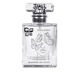Green Life Perfume Aura Edition for women, a green glass bottle with a sleek design, inspired by this is her fragrance.