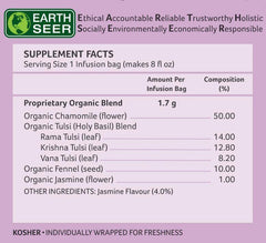 Organic India, BIO Tulsi Jasmine Tea, Caffeine-Free, 25 Infusion Bags - GREEN LIFE CYPRUS