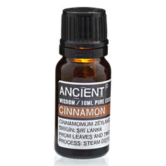 AW Gifts cinnamon essential oil in a 10ml bottle, natural skin care product with aromatic cinnamon scent and therapeutic benefits.