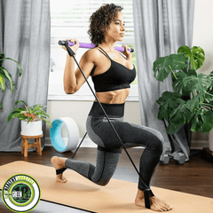 Portable Pilates Bar Kit with Resistance Bands, Exercise Bar, Latex Cords - GREEN LIFE CYPRUS