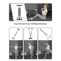 Adjustable Resistance Tension Rope with Pedal & Handle - GREEN LIFE CYPRUS