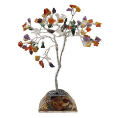 AW Gifts, Gemstone Tree with Orgonite Base - 80 Stones - Multi - GREEN LIFE CYPRUS