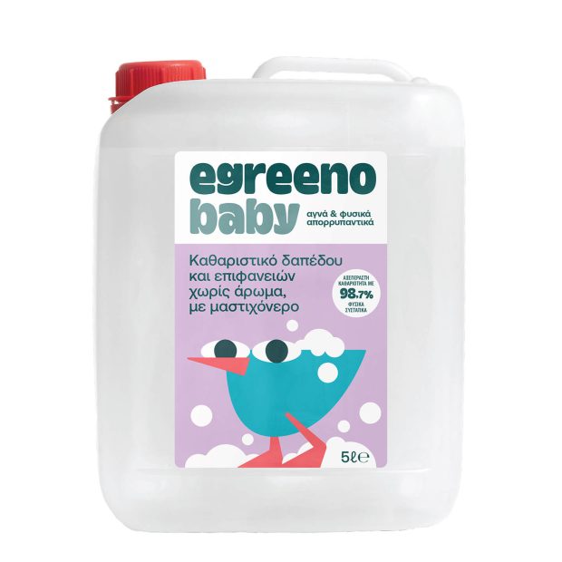 Egreeno Baby Floor & Surface Cleaner (Mastic Water, Fragrance-Free) – 5L