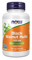 NOW Foods, Black Walnut Hulls 500 mg, 100Veg Capsules