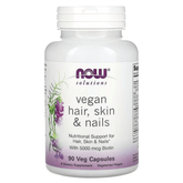 NOW Foods, Solutions, Vegan Hair, Skin & Nails, 90 Veg Capsules - GREEN LIFE CYPRUS