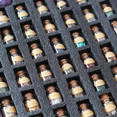 55pcs Natural Crystals Gemstone Bottles Set - GREEN LIFE CYPRUS