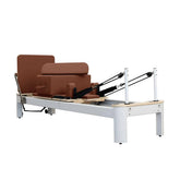 Pilates Reformer Αλουμινίου με Καφέ Δέρμα