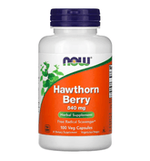 NOW Foods, Hawthorn Berry, 540 mg, 100 Veg Capsules - GREEN LIFE CYPRUS