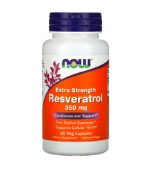 NOW Foods, Extra Strength Resveratrol, 350 mg, 60 Veg Κάψουλες 