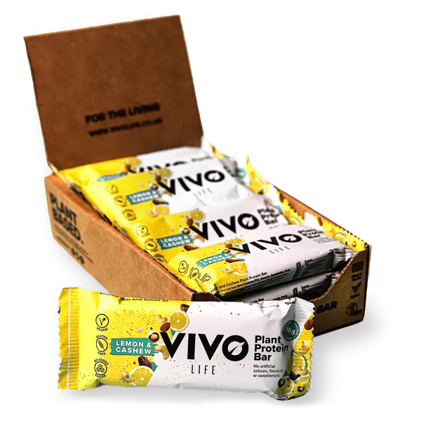 Plant Protein Bars: Lemon and Cashew - Vivo Life