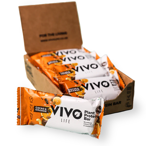 Plant Protein Bars: Cacao and Orange - Vivo Life