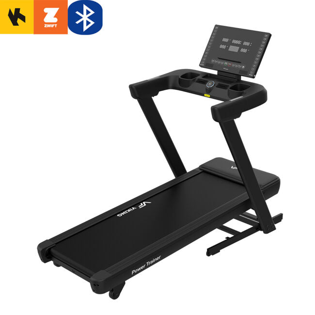 VIKING FITNESS Power Trainer 4000 professional electric folding treadmill with 3.5HP motor, display console, and sturdy frame
