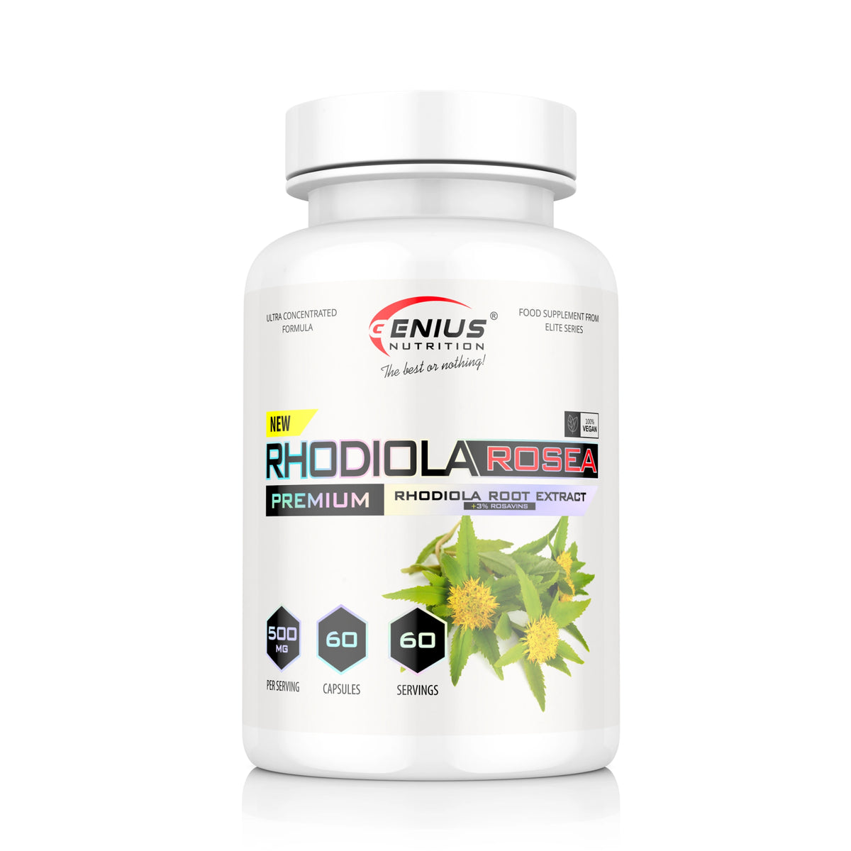 RHODIOLA ROSEA 60 Caps/60 Serv, Genius Nutrition 