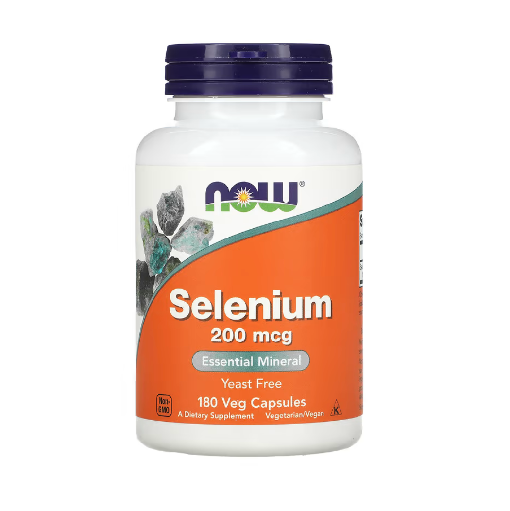 NOW Foods, Selenium, 200 mcg, 180 Veg Κάψουλες 