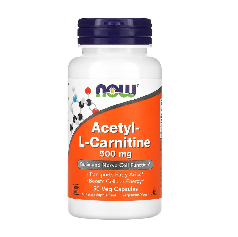 NOW Foods, Acetyl-L-Carnitine, 500 mg, 50 Veg Capsules