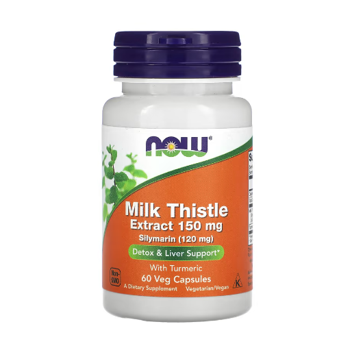 NOW Foods, Milk Thistle Extract with Turmeric, 150 mg, 60 Veg Capsules