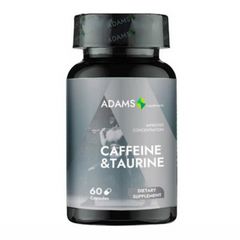 Adams Supplements, Caffeine + Taurine, 680mg, 60cps - GREEN LIFE CYPRUS