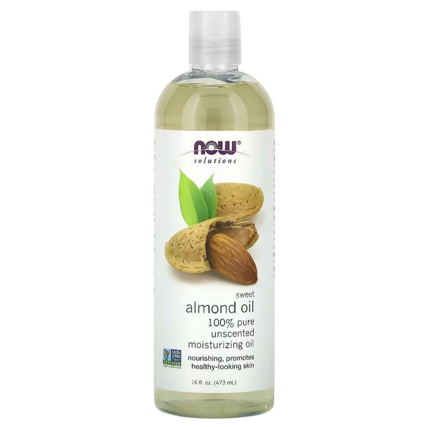 NOW Foods, Sweet Almond Oil, 100% Pure Moisturizing Oil, Unscented, 16 fl oz (473 ml) - GREEN LIFE CYPRUS