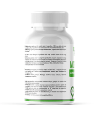 Green Life Moringa herbal supplement capsules by GREEN LIFE CYPRUS, showcasing the organic capsules in a clear container.