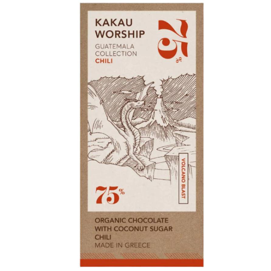 Kakau Worship - Volcano Blast Chocolate, Chili - 75g - GREEN LIFE CYPRUS