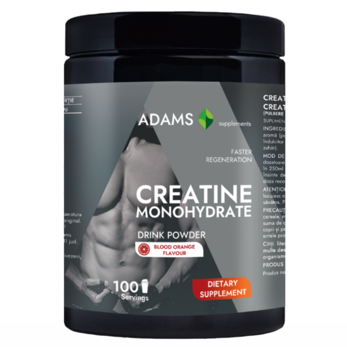 Adams Supplements, Creatine monohydrate (blood orange), 400g - GREEN LIFE CYPRUS