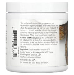 Natural coconut oil in a 7 fl oz bottle from NOW Foods, ideal for skincare and moisturizing purposes.