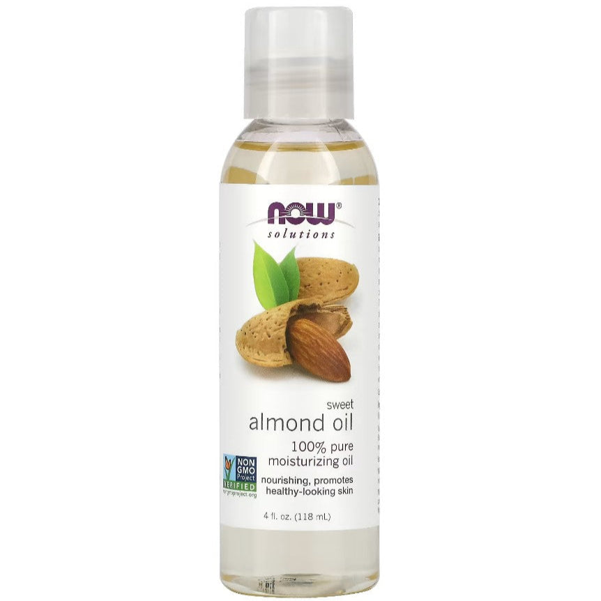 NOW Foods, Solutions, Sweet Almond Oil, 4 fl oz (118 ml) - GREEN LIFE CYPRUS