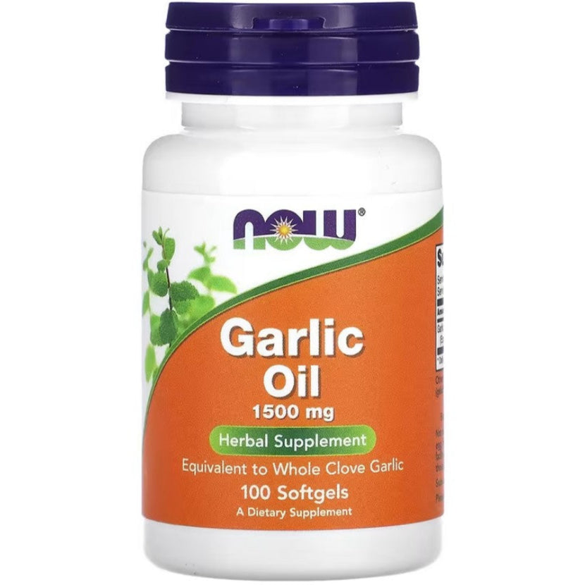 NOW Foods, Garlic Oil, 1,500 mg, 100 Softgels - GREEN LIFE CYPRUS