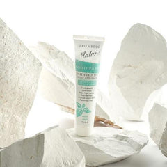 Zeo-Medic natural toothpaste with zeolite, mint, and sage flavor in a 75ml tube for oral hygiene and fresh breath.