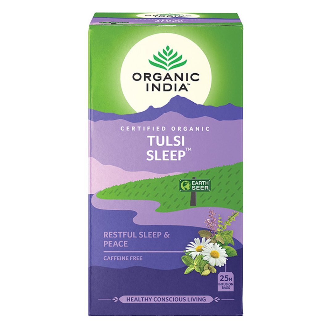 Organic India, BIO Tulsi Tea, Sleep, Χωρίς Καφεΐνη, 25 σακουλάκια έγχυσης 