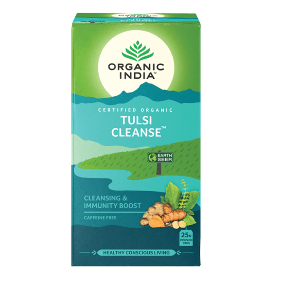 Organic India, BIO Tulsi Tea, Cleanse, Caffeine Free, 25 Infusion Bags - GREEN LIFE CYPRUS
