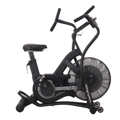 VIKING FITNESS Cyclone Air Bike with heavy-duty frame and air-resistance system, featuring a digital display and adjustable seat.