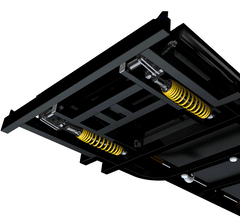 Viking Fitness D-55 Uranus electric treadmill with suspension system, display screen, and running belt for home gym workouts.