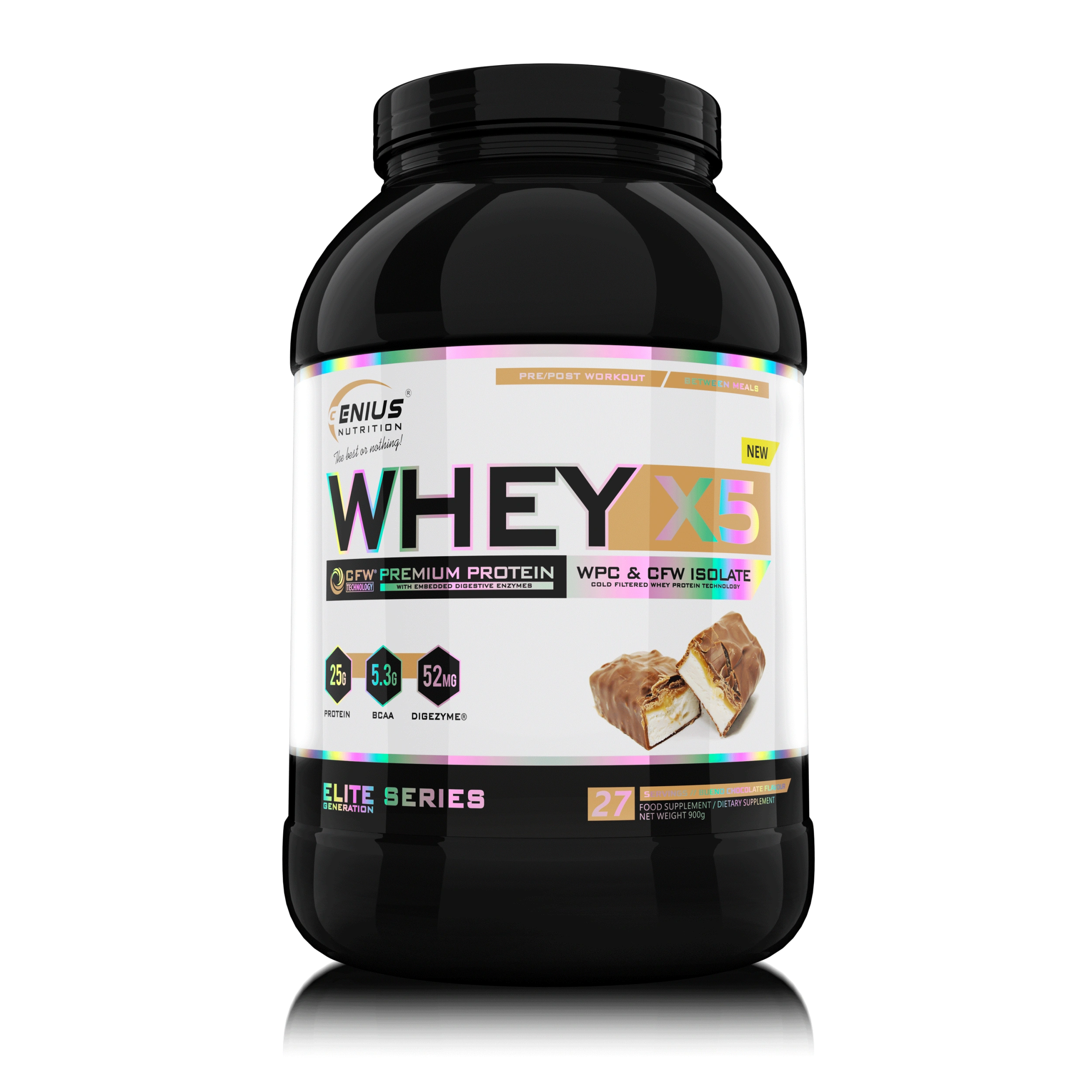 WHEY-X5® 900g/27serv, Genius Nutrition