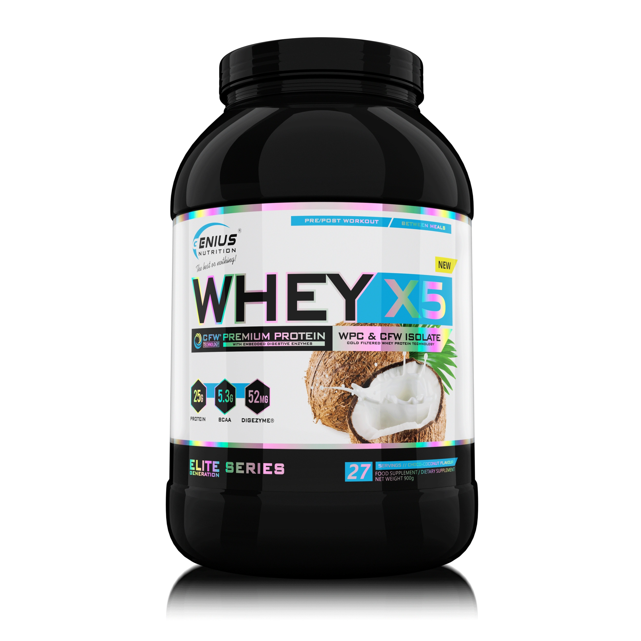 WHEY-X5® 900г/27 порций, Genius Nutrition 