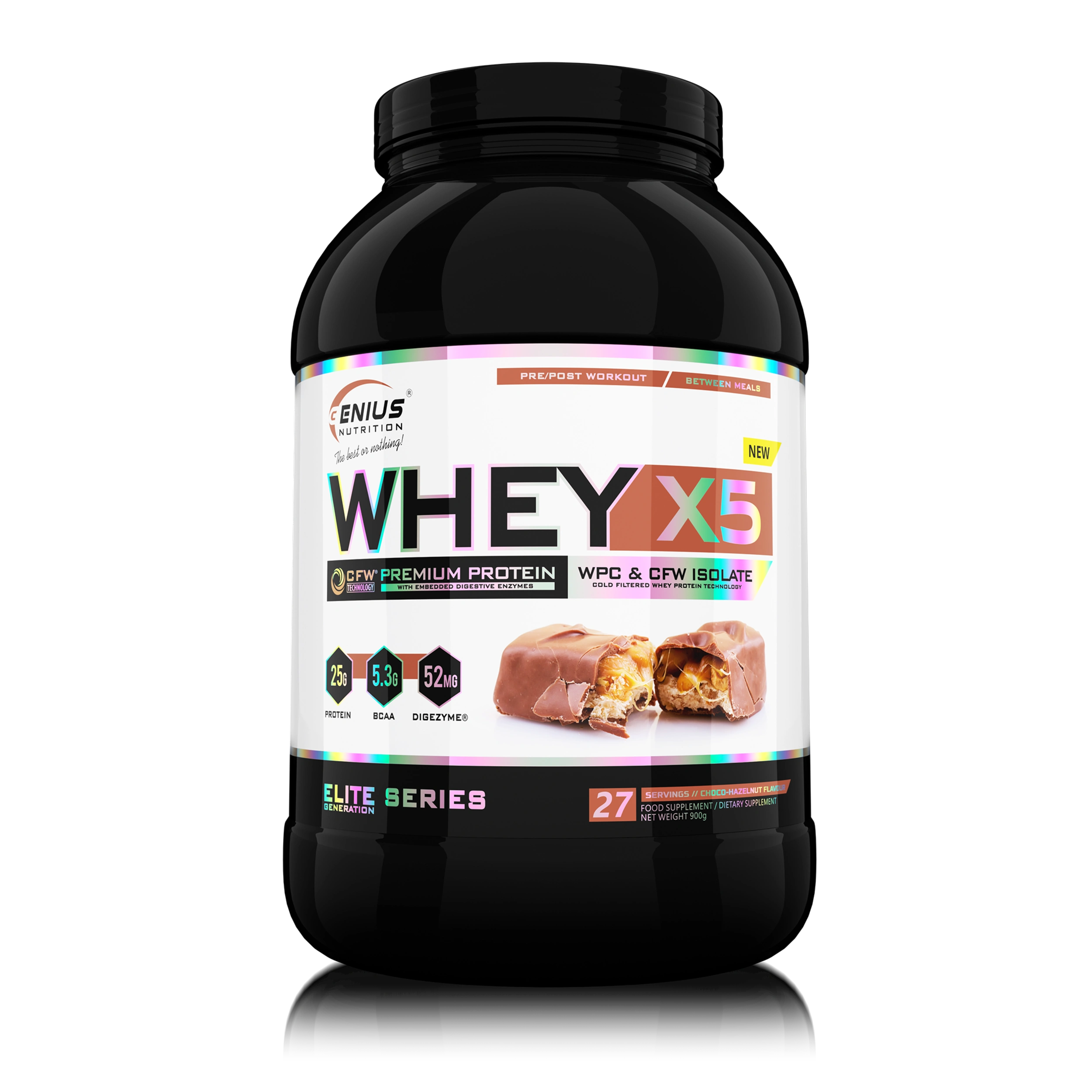 WHEY-X5® 900g/27serv, Genius Nutrition