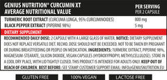 Curcumin-XT, 90 капсул/45 порций, Genius Nutrition 