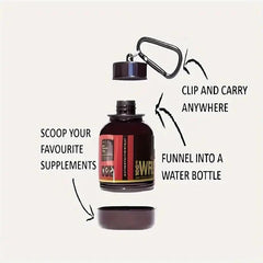 Small 100ml TEMU whey protein container, compact and portable for storing whey powder or supplements.