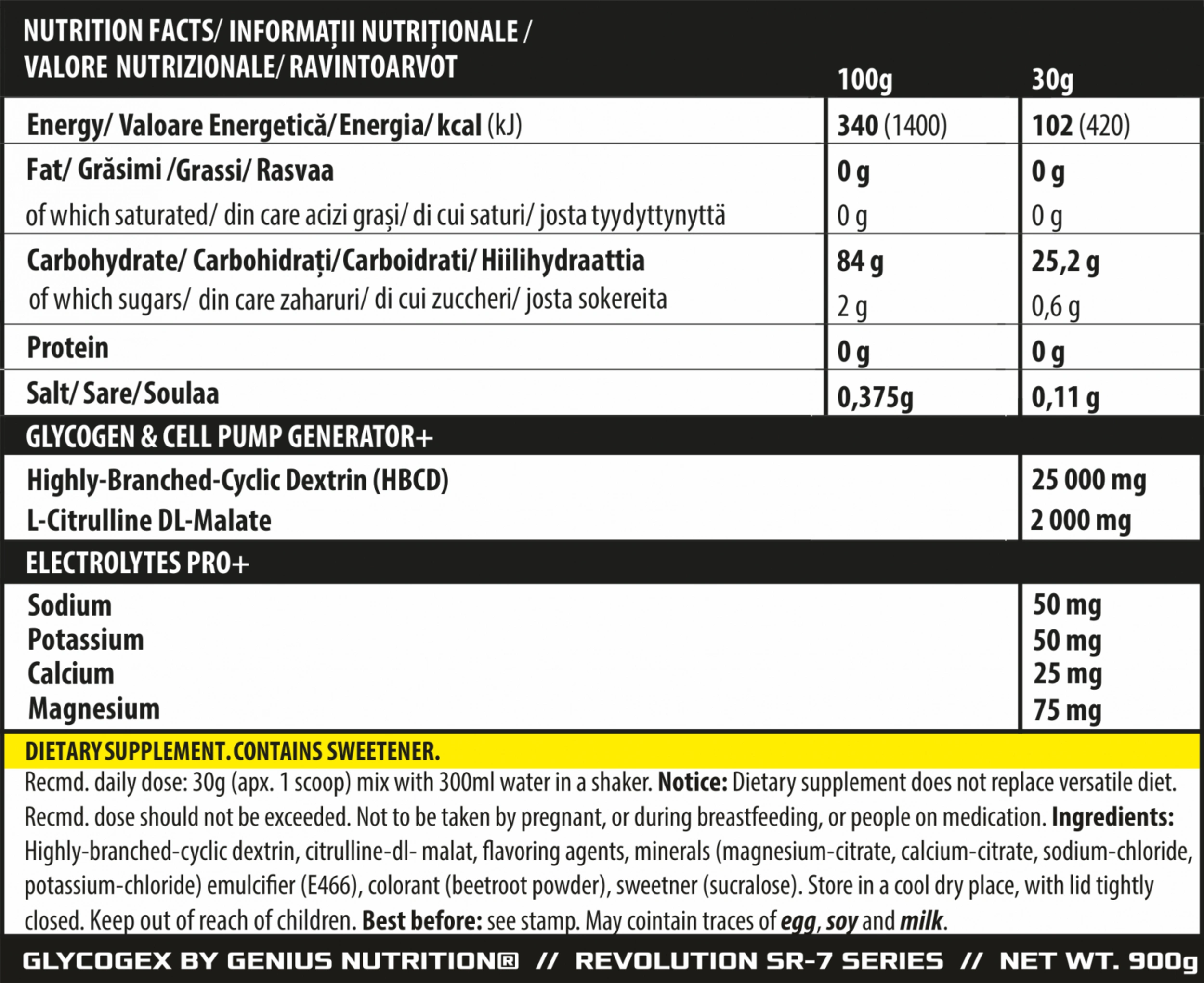 GlycoGex 900g/30 Serv, Genius Nutrition 