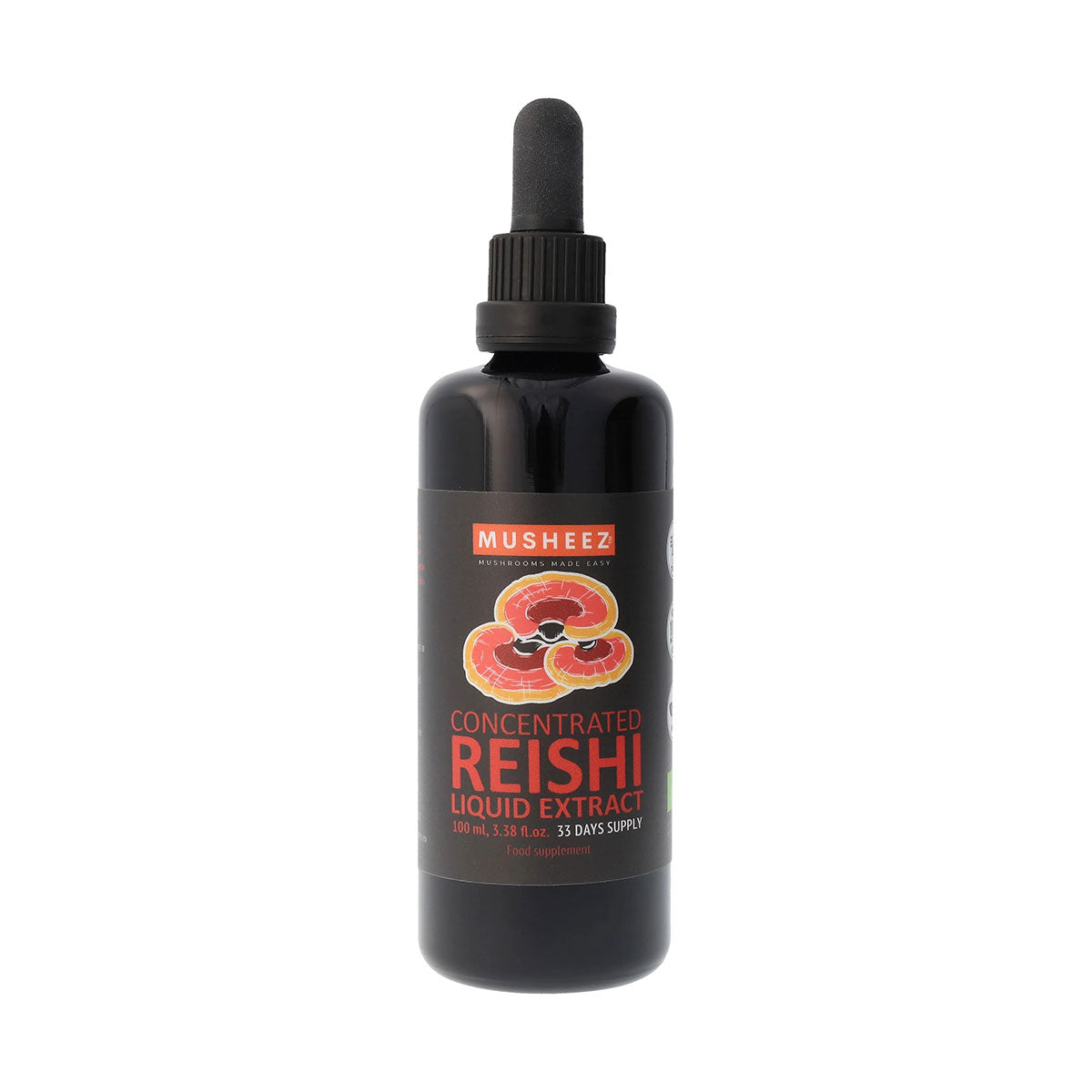 Musheez, BIO, Reishi Liquid Dual Extract 20:1, Alcohol Free, 100ml