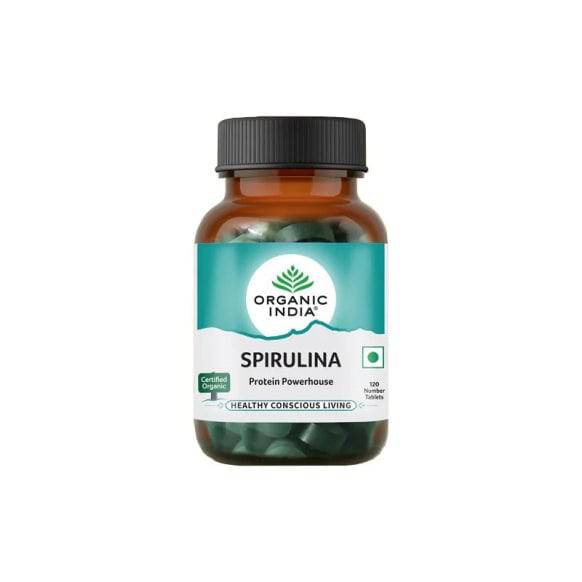 Organic India, BIO Spirulina, 120 Veggie Tablets - GREEN LIFE CYPRUS