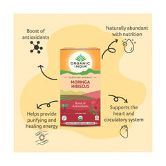 Organic India, BIO Moringa & Hibiscus, 25 Infusion Bags