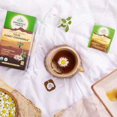 Organic India, BIO Tulsi Honey Chamomile Tea, Χωρίς Καφεΐνη, 25 σακουλάκια έγχυσης 