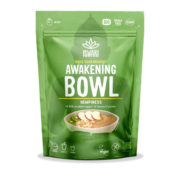 Iswari, BIO Awakening Bowl, Hempiness, Χωρίς γλουτένη, 360 γρ