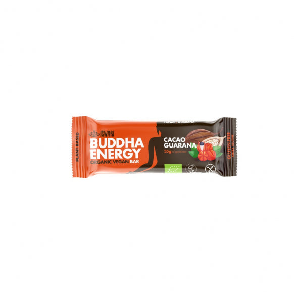 Iswari, BIO Buddha Energy Bar, Cacao & Guarana, Gluten Free, 35g