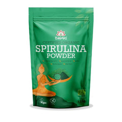 Old Products Iswari BIO Spirulina Powder supplement in 125g package, showing the green powdered supplement in a clear container.
