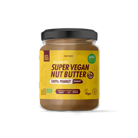 Iswari, BIO Super Vegan ψητό φυστικοβούτυρο, χωρίς γλουτένη, 400 γρ. 