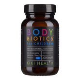 Kiki Health Body Biotic for Children supplement with 30 real fruit gummies, natural probiotic support for kids.