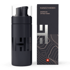 Zinzino ENERGIZE 24H Cream for Him in 50ml jar, moisturizing skin care product with a sleek container.