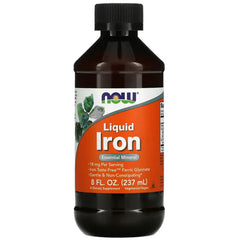 NOW Foods, Liquid Iron, 18 mg, 8 fl oz (237 ml) - GREEN LIFE CYPRUS
